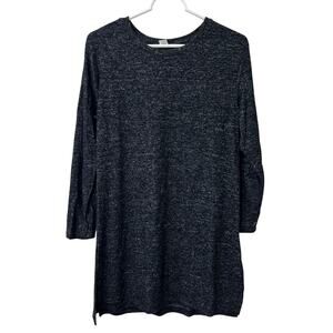 Old Navy Womens Size Small Relaxed Plush Long Sleeve Dark Gray Tunic Top
